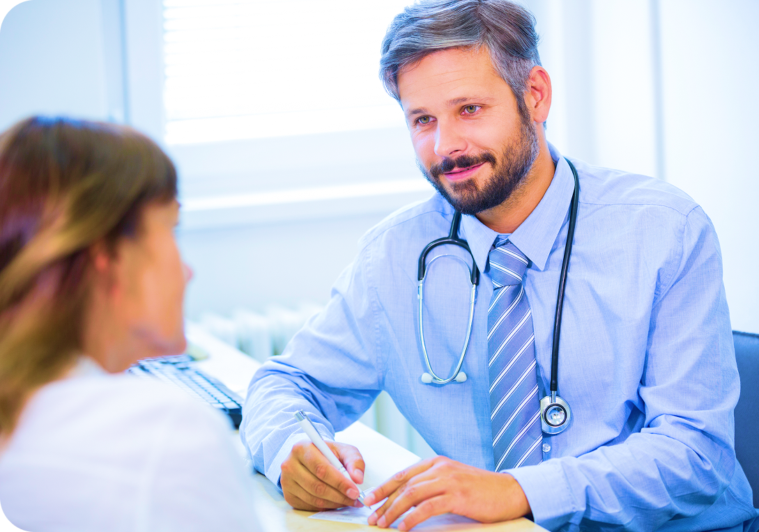 Doctor consulting patient
